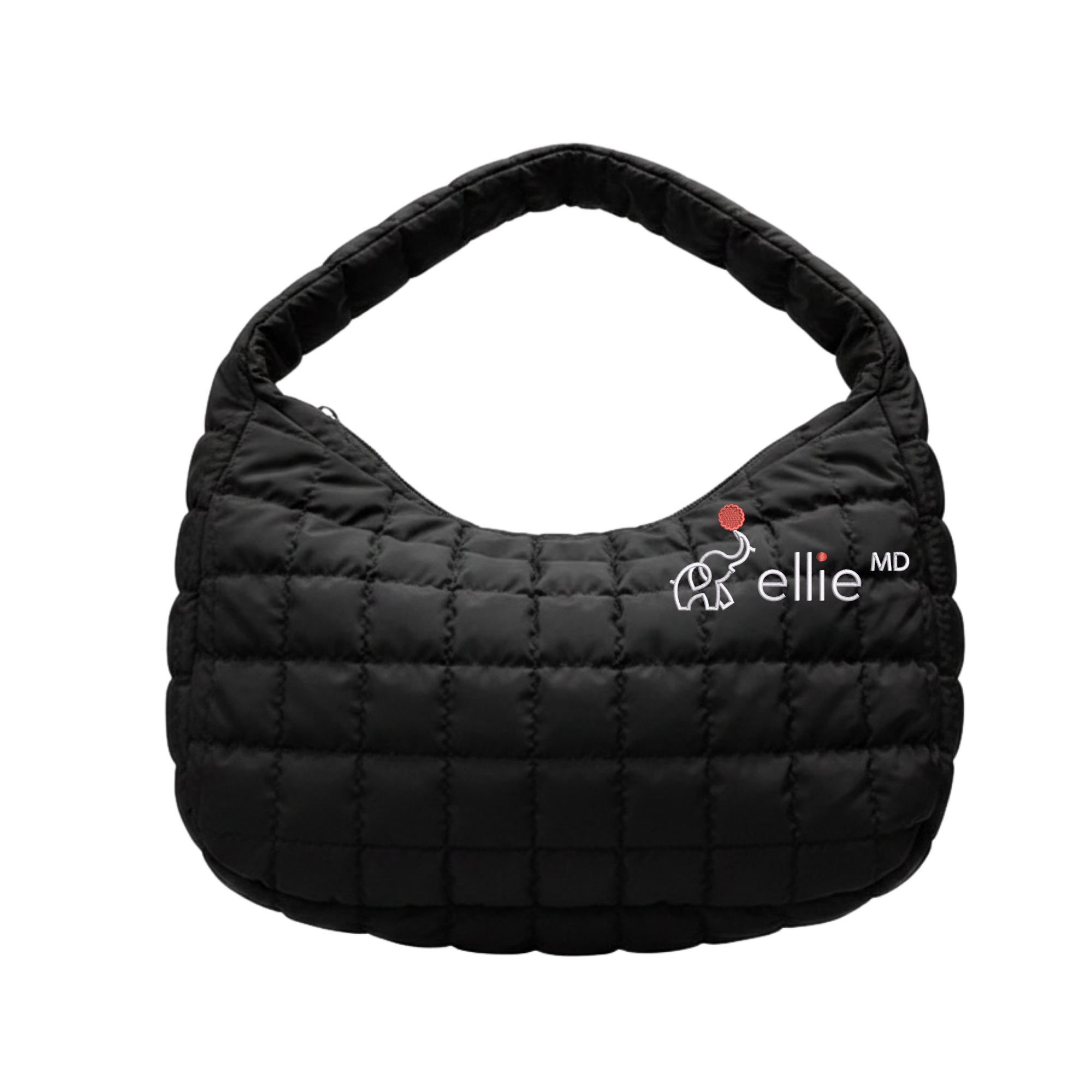 Quilted Zipper Shoulder Bag
