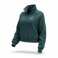 EllieMD - Crop Dove Funnel Neck Half Zip
