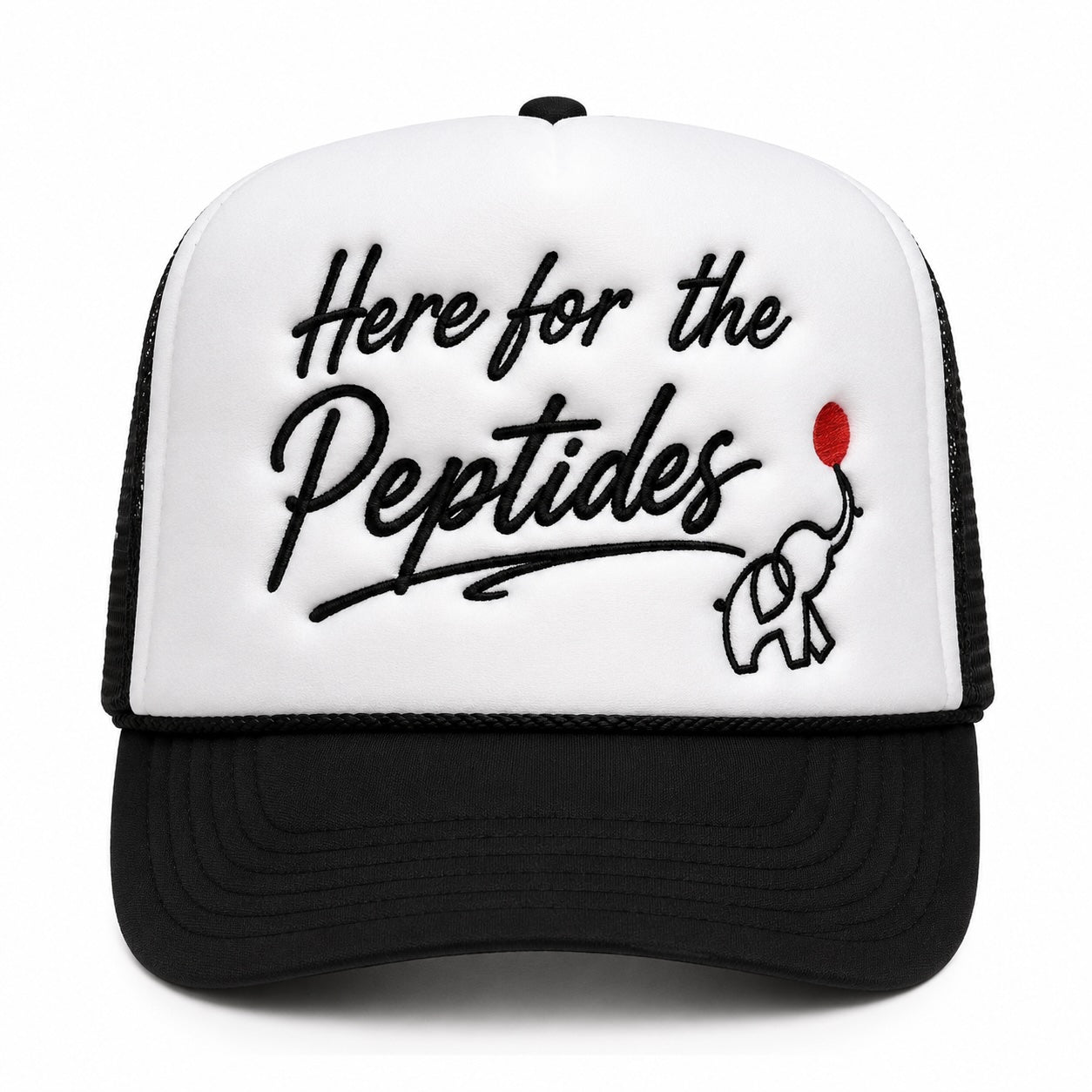 HERE FOR THE PEPTIDES Foam Trucker Hat