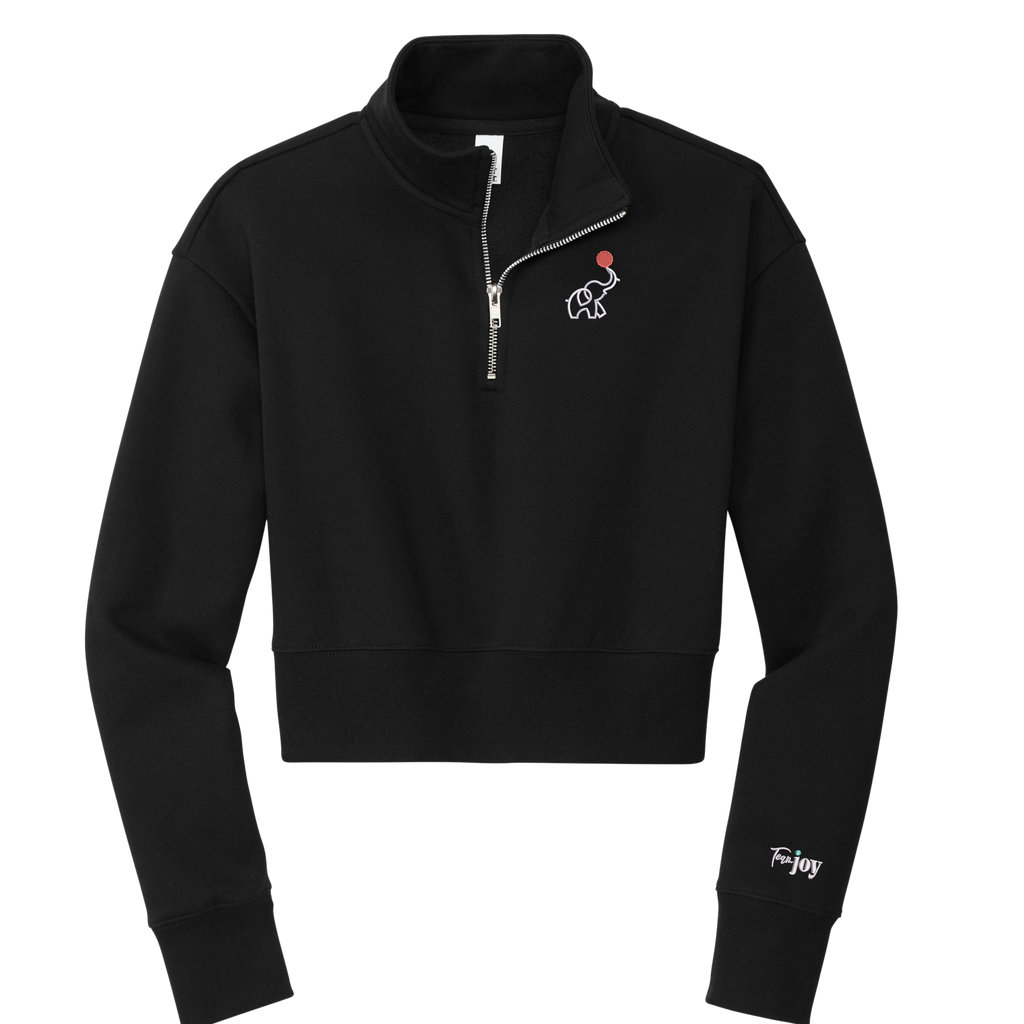Team Joy - 1/4 Zp Crop (RUNS 2 SIZES SMALL)