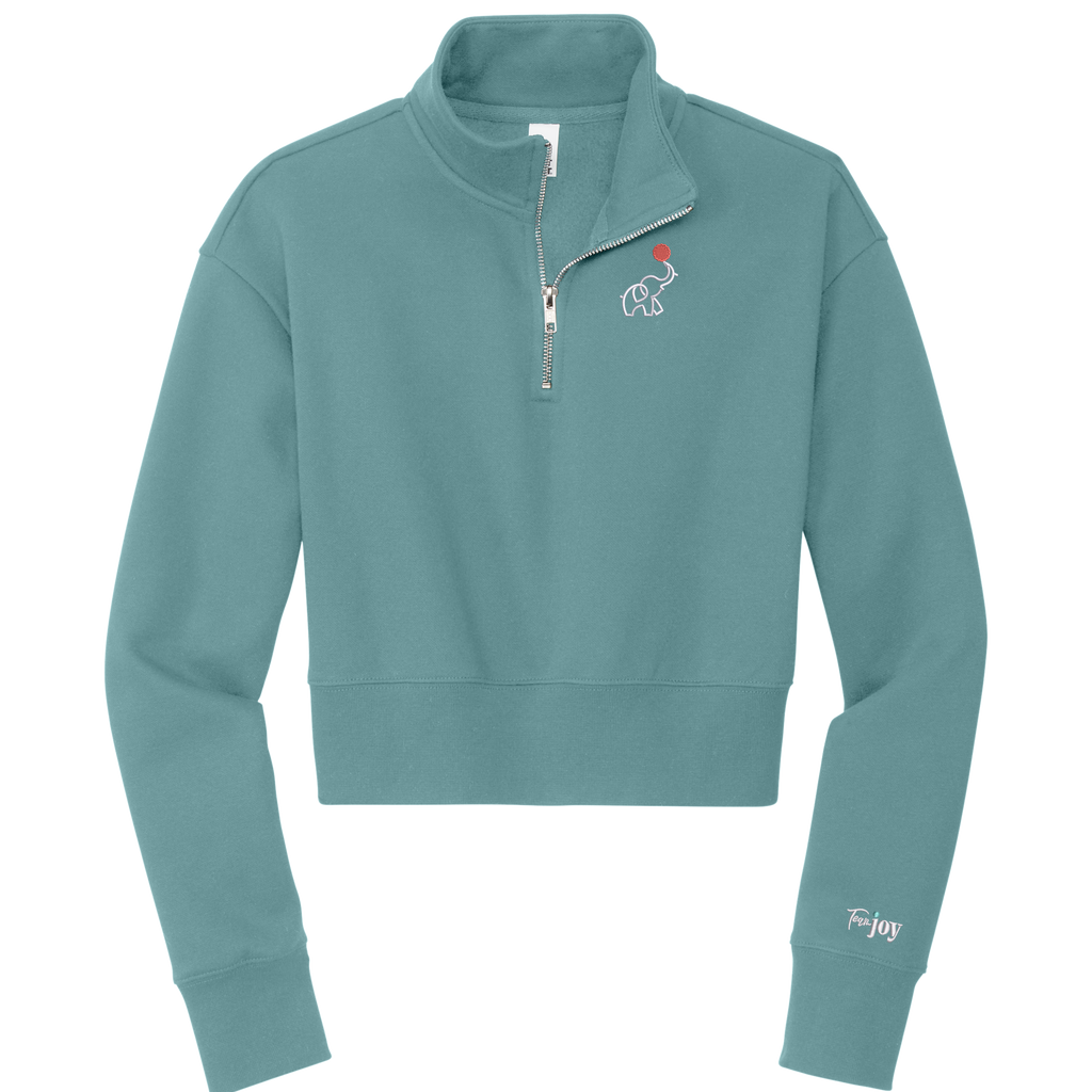 Team Joy - 1/4 Zp Crop (RUNS 2 SIZES SMALL)