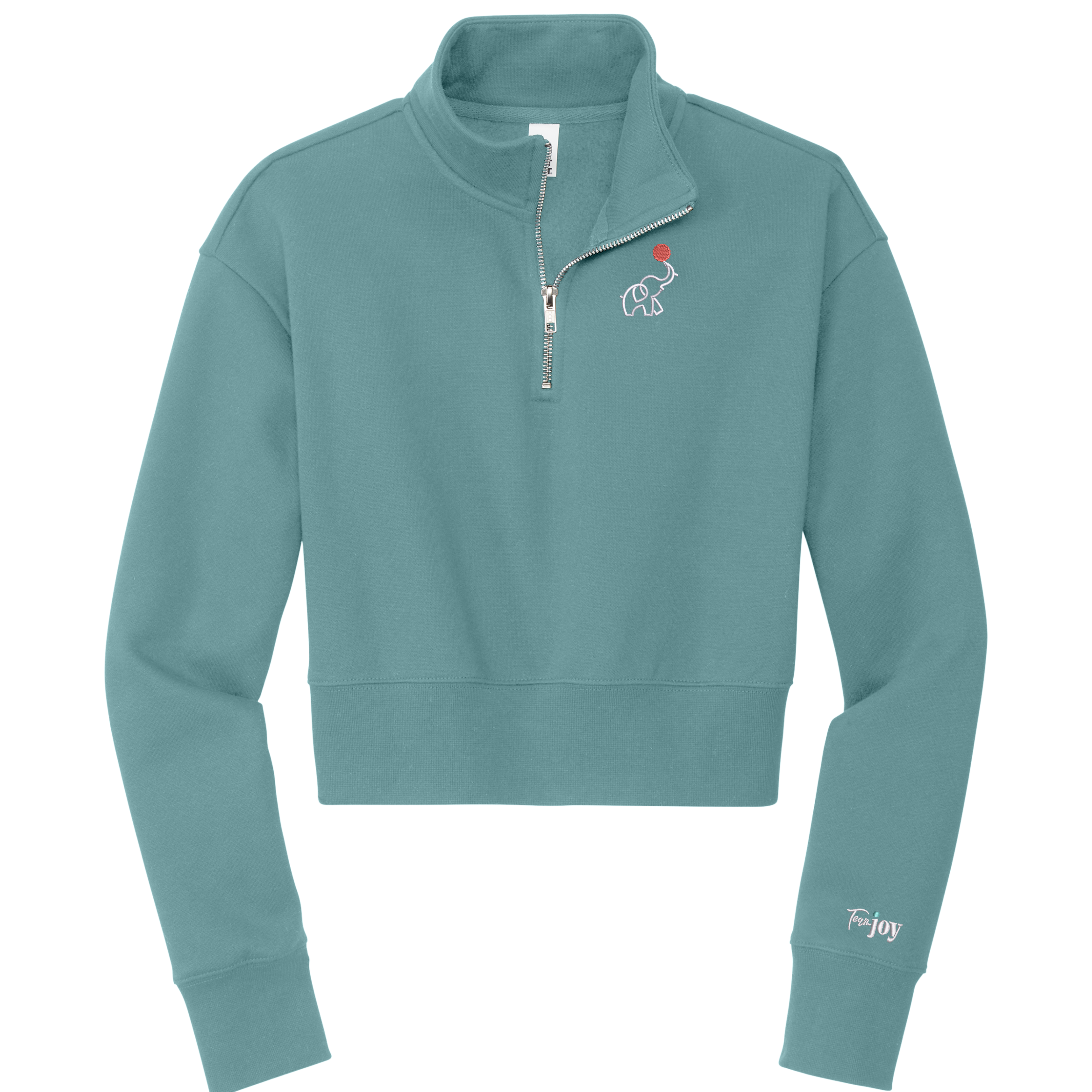 Team Joy - 1/4 Zp Crop (RUNS 2 SIZES SMALL)
