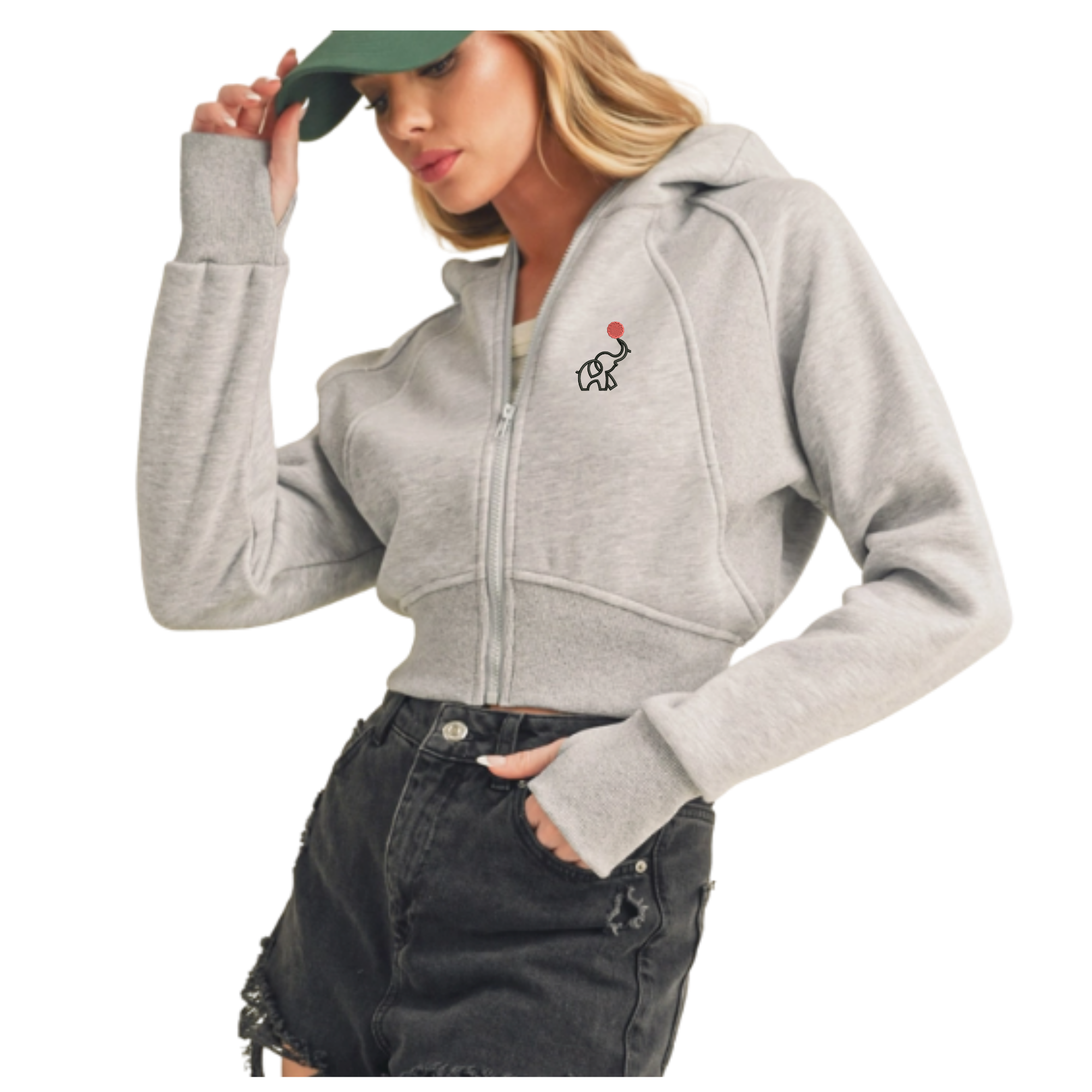 EllieMD - Deva Crop Full Zip (RUNS 1 SIZE SMALL)